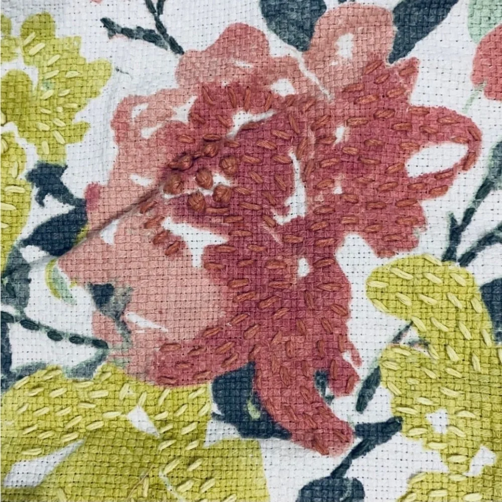 Cynthia Rowley Cotton Floral Pillow Sham W/Tassel 
Love on flip side - Picture 6 of 16